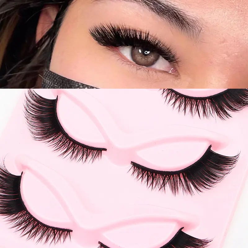 Moochie False Eyelashes Variety Pack - Easy Apply Self-Adhesive Makeup Accessory with Fibers, Multiple Styles (Wet Fox Eye, Dramatic, Natural, Anime, Bold) for Daily Wear, 99 Dream Kit Cluster Lashtip Supplier Set enhancement party