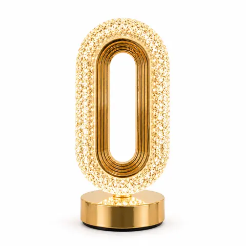 Lightweight Crystal-Studded Luxury-Inspired Compact Rechargeable LED Table Lamp - Adjustable Bedside Touch, Dimmable Decoration, Home Decor Light, Mood Lighting, Bedroom Accessory with Batteries