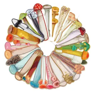 30pcs Mushroom Bookmarks Cartoon Cute Graffiti Bookmarks Non Repetitive Series Simple Handheld Booklet Artistic Creative Paper Bookmarks Small Cards Book Decoration Cards Reading Label Cards Book Accessories