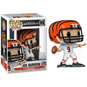 Funko Pop! Joe Burrow Cincinnati Bengals NFL 159 Near Mint Condition in PopShield Protector
