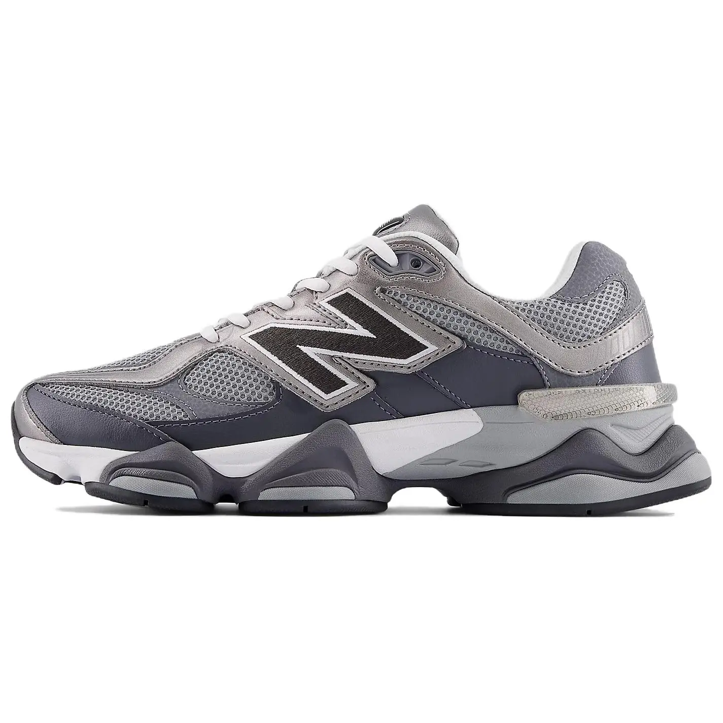 New Balance 9060 'Magnet Faded Black' Men's Running Shoes - All Seasons, Laces Closure, Breathable Mesh, Cushioned Midsole, Durable Rubber Outsole, Casual Running Shoes, Minimalist, Daily Wear, True Size, Light Training, Light‑Train Ready