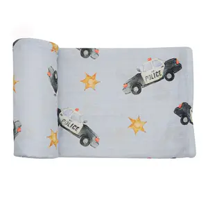 Muslin Swaddle - Police Car