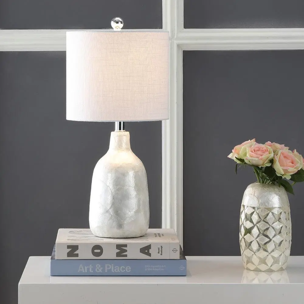 JONATHAN Y Lucille Seashell LED Table Lamp , for bedroom, living room, foyer, hallways, dining room, dorms