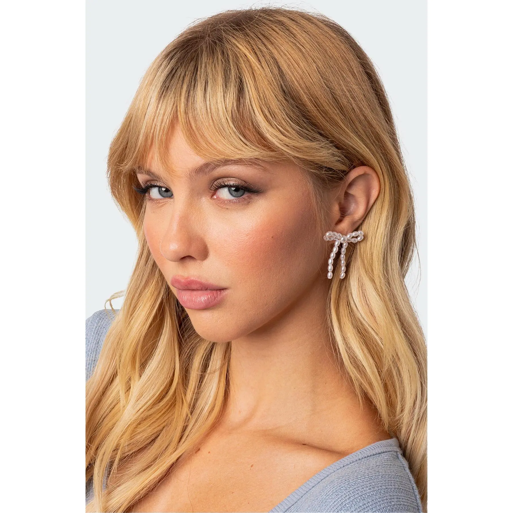Pearl Bow Stud Earrings Pearl Bow Stud Earrings