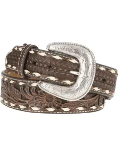 Ariat Men's Men'S Tooled Floral Laced Western Belt - A1033002
