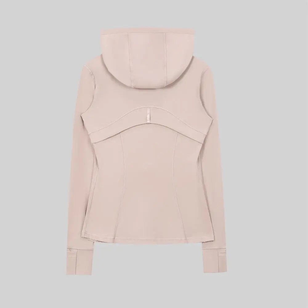 LULU New hooded jacket for summer, thin, quick drying, slimming, tight fitting, sports and elastic jacket, slim fit LULU New hooded jacket for summer, thin, quick drying, slimming, tight fitting, sports and elastic jacket, slim fit