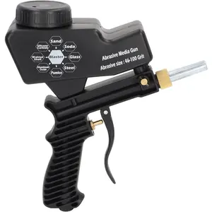 Air Sand Gun, Handheld Sandblaster, Removal Glass Etching, 70-150 PSI Working Pressures Sandblasting Gun, Air Sand Kit for Air Compressor Blasting Spray Gun