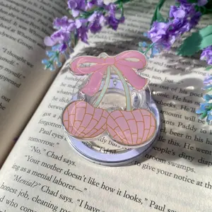 MagSafe Magnetic Phone Kindle E Reader Grip Coquette Concha Pan Dulce Cherry Pink, Kindle Grip, Perfect Gift for Book Lovers, Accessory, Holder, Charm, Kindle Stand