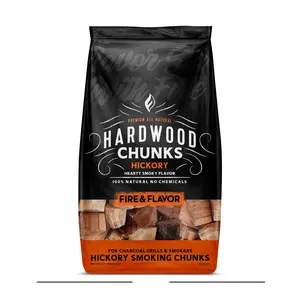 Fire & Flavor 4lb Bag All Natural Smoking Hickory Wood Chunks