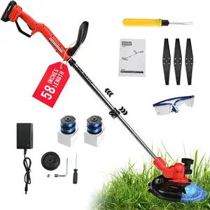 Electric Weed Wacker 21V String Trimmer-Portable Electric Lawn Trimmer for Lawn Yard Garden Bush Trimming & Pruning Cordless Cutting