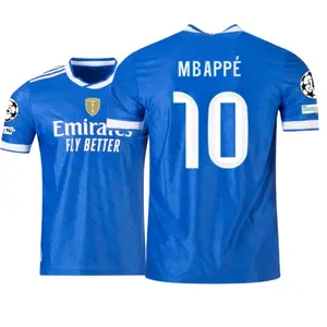 2526 Mbappé #10 Third Away Blue Short-Sleeved Soccer Jersey