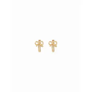 Cider BOWKNOT RHINESTONE HOOP EARRINGS