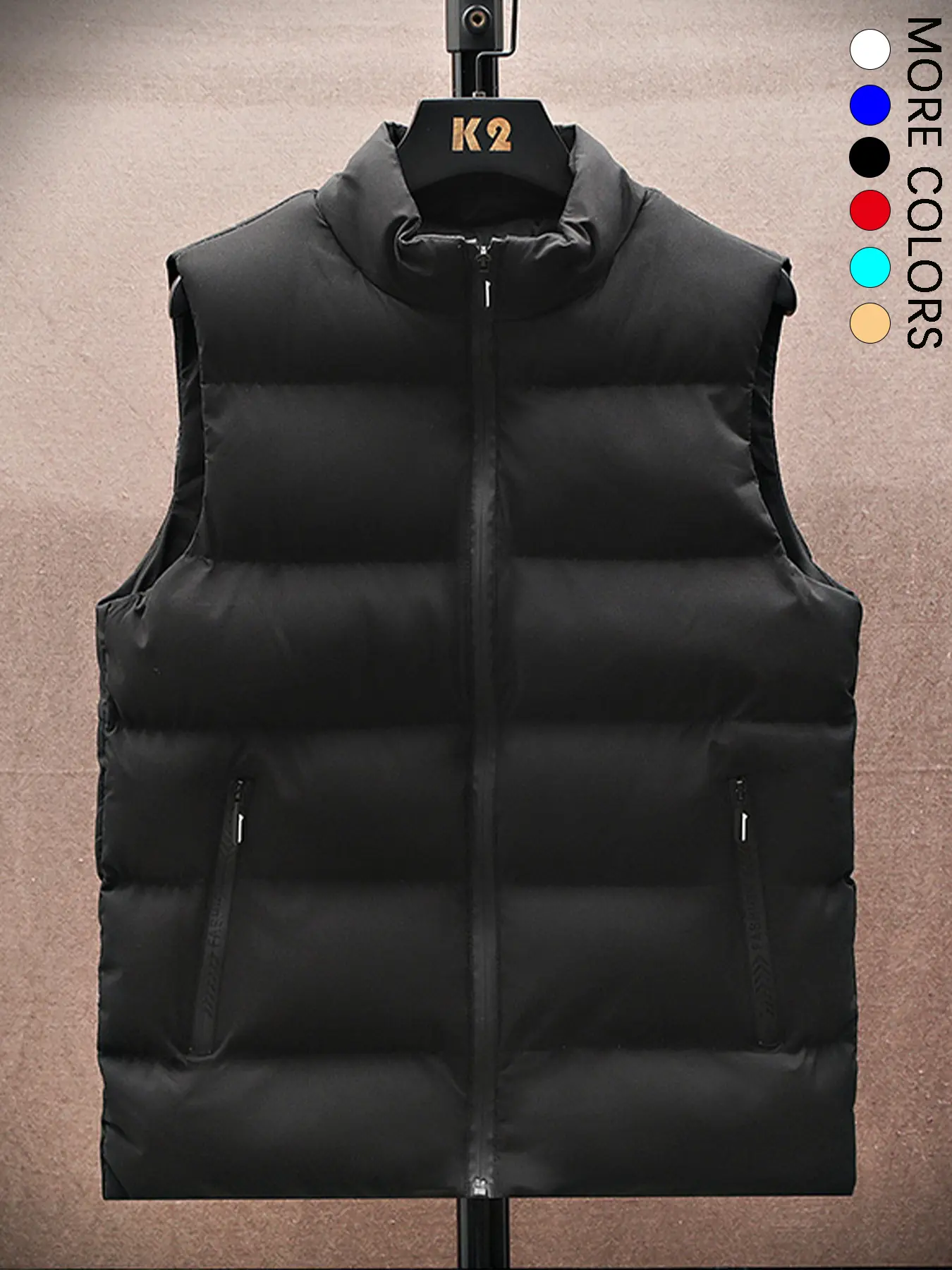 Men's Outdoor Hiking Vest, New Cotton-Padded Workwear Sports Vest for Autumn & Winter, Comfortable and Warm Athletic Apparel