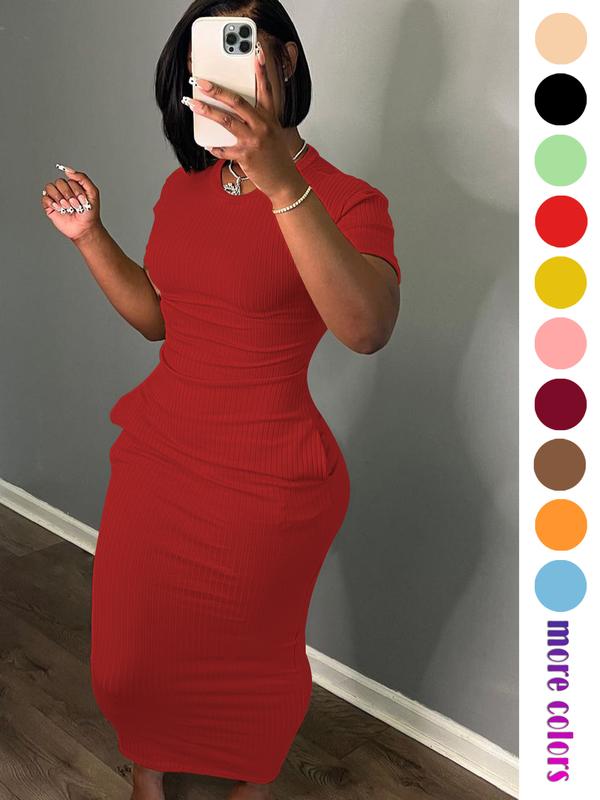 Threaded elastic solid color dress, breathable elastic multicolored party casual outing travel solid pocket long dress, solid color long dress, long dress, summer dress, Threaded elastic solid color dress, breathable elastic multicolored party casual outing travel solid pocket long dress, solid color long dress, long dress, summer dress,