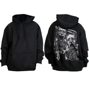 Men's Pullover Hoodie Smile Now Cry Later Chicano gangster clothes brochacho t-shirt mexico lover flag vintage forever vacation comfort mexican Casual