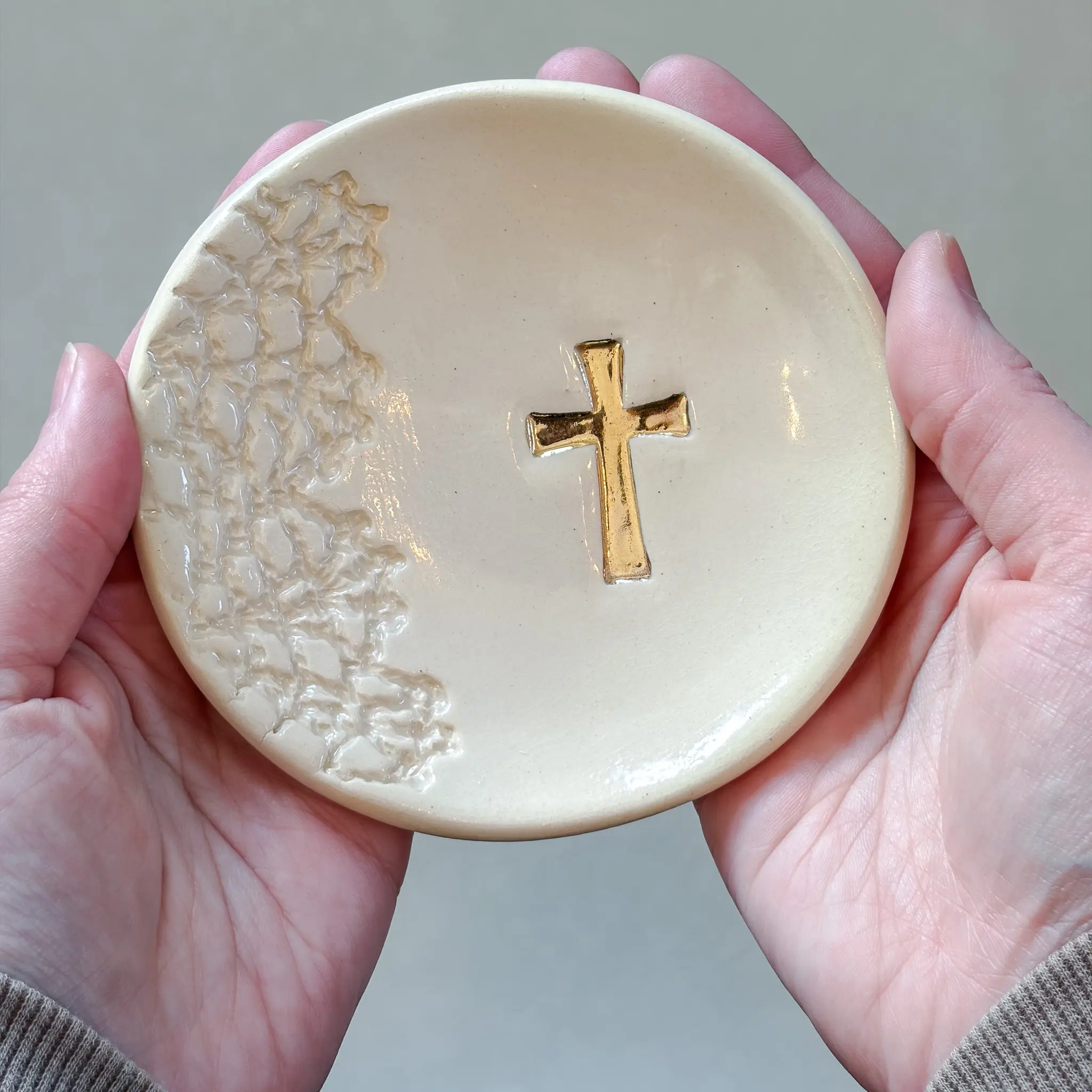 Cross Rosary Dish