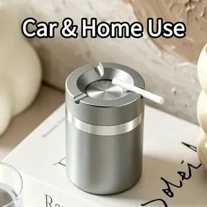 All-metal Car & Home Creative Ashtray, Sealed Rotating Design Ash-proof, Premium Gift for Men