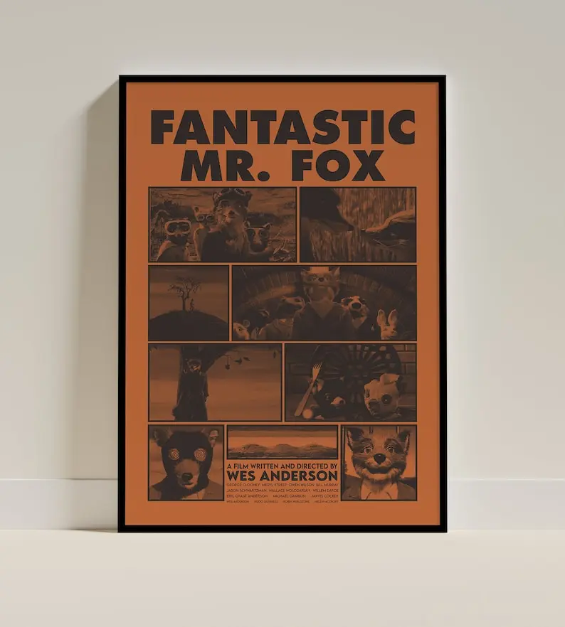 Fantastic Mr Fox Orange, Unframed Poster