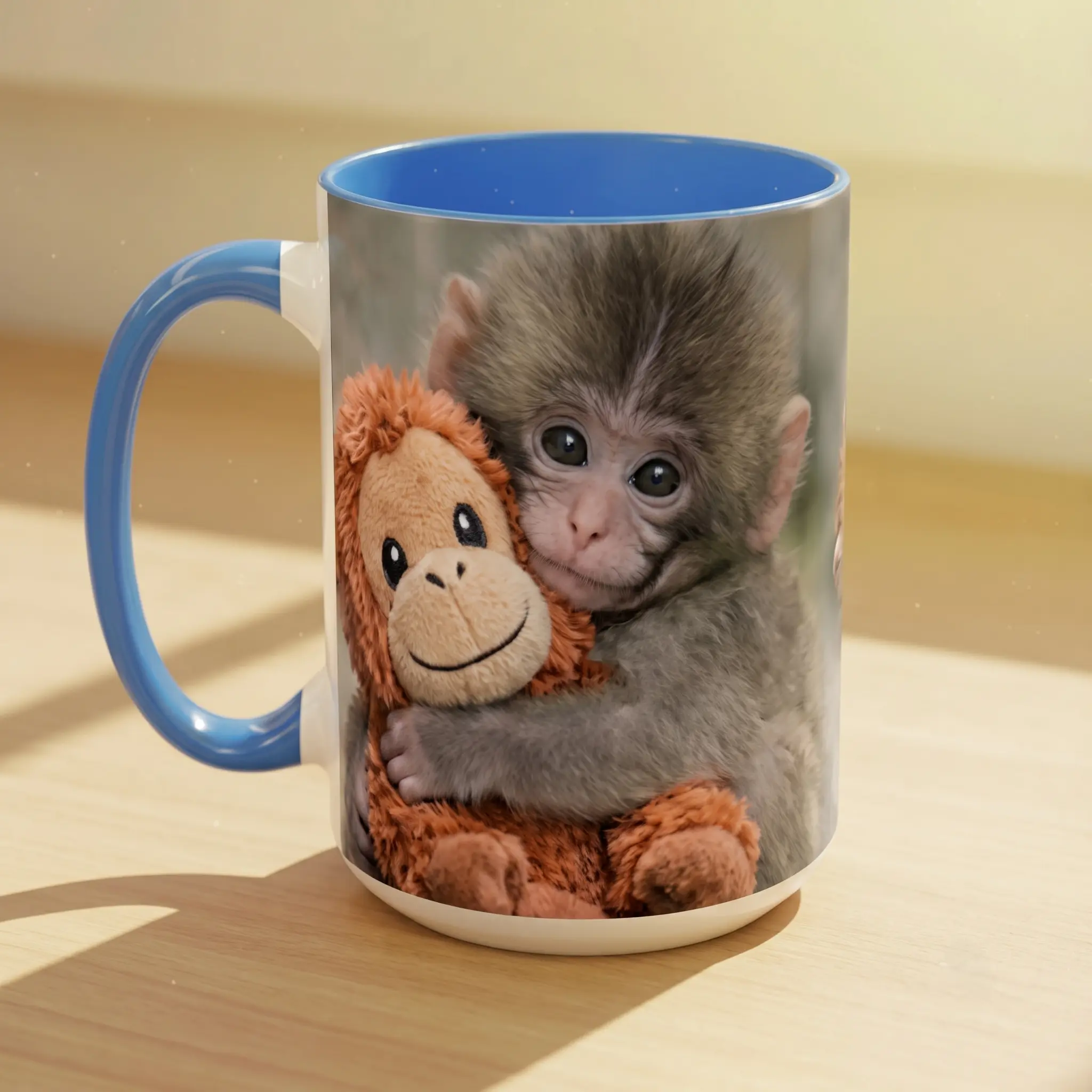 Punch The Monkey Ceramic Mug, Viral Panchi-kun Japanese Macaque Cup, Emotional Support Animal Lover Gift, Hang In There Encouragement Mug