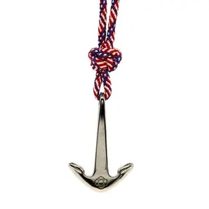 Patriotic Anchor Adjustable Necklace Stainless Steel 187