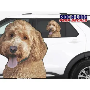 *NEW* Doodle Dog *RIDE A LONG* Perforated Decal