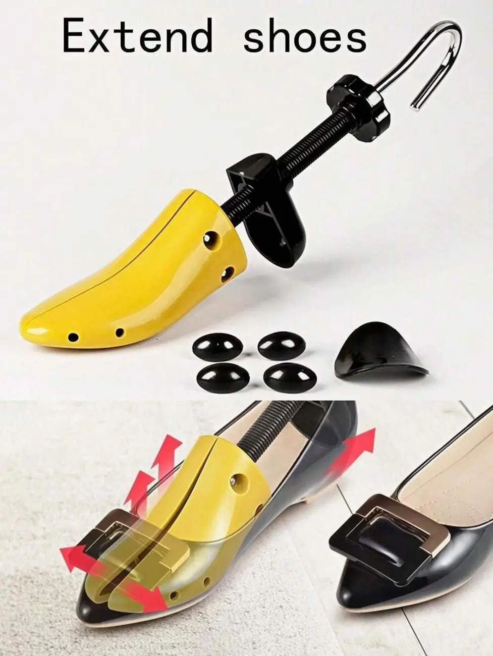 Adjustable Plastic Shoe Stretcher Shoe Expander for High Heels Flats Sneakers Dress Shoes Men & Women