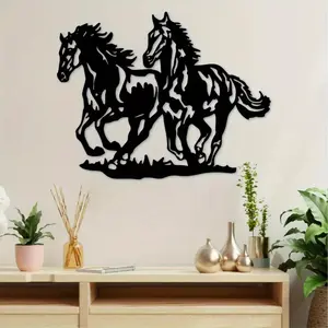 1 pc Elegant horse metal wall decor - Home Wall Art perfect for room decoration and stylishly enhance your living space