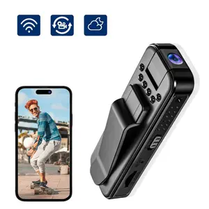 HD Action Camera with 180° Rotatable Lens & IR Night Vision, Wireless WiFi, Wearable Vlogging Camera for Cycling, Hiking, Travel, WiFi Sports Camera, Video Recording Camera