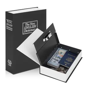 Book Money Box with Password Lock, Hidden Secret Storage Case, Safe Storage for Cash Jewelry Passports, Portable Mechanical Lock Box, Ideal for Home Office Travel