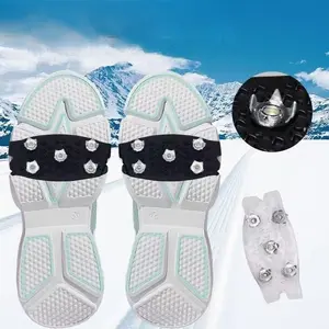 Invisible 5 Teeth Ice Grip Traction Shoe Covers Anti Slip for Winter Outdoor Hiking Snow Climbing Elderly Ice Surface Safety