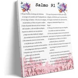 Psalm 91 In Spanish For Wall, Psalm 91 Wall Art, Christian Pictures For Wall In Spanish, Christian Wall Decor In Spanish, Decorations For Quarters (Psalm 91) wall art Christmas Gift Photo Poster