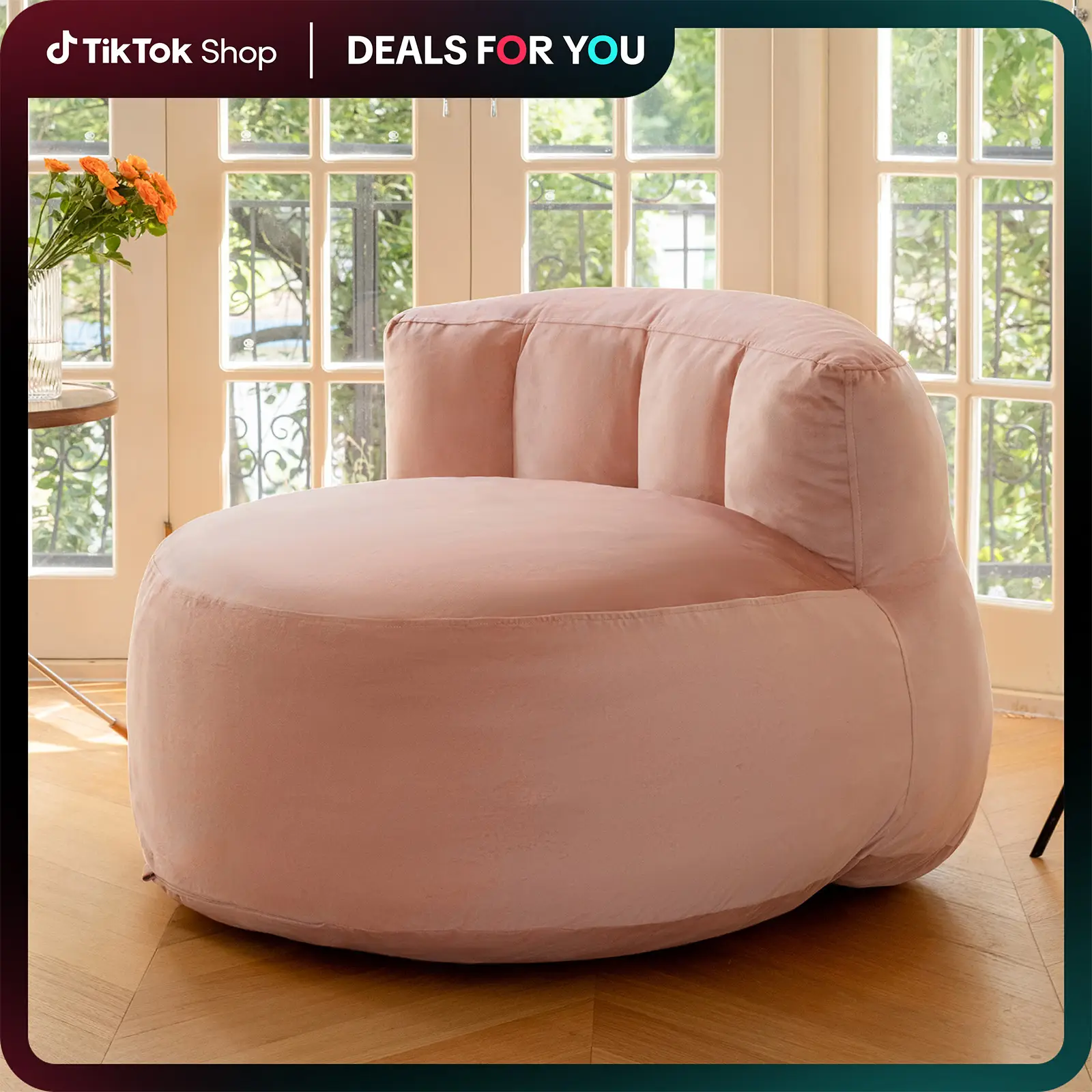 【Deals for you 】Cosybay Velvet Bean Bag Chair with 14 inch Deep Pocket, Large size Bean Bag Chair for Adults, Medium size bean bag for kids,Comfy Chai