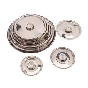 10/12/14/16/18/20/22/24cm Round Pot Lid Thicken Stainless Steel Saucepan Cover Replace Universal Kitchen Food Lid Kitchen Tool