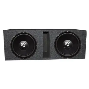 HIFONICS 12" 1600W Car Audio Subwoofer Speaker, 2 Pack & QPower Ported Enclosure