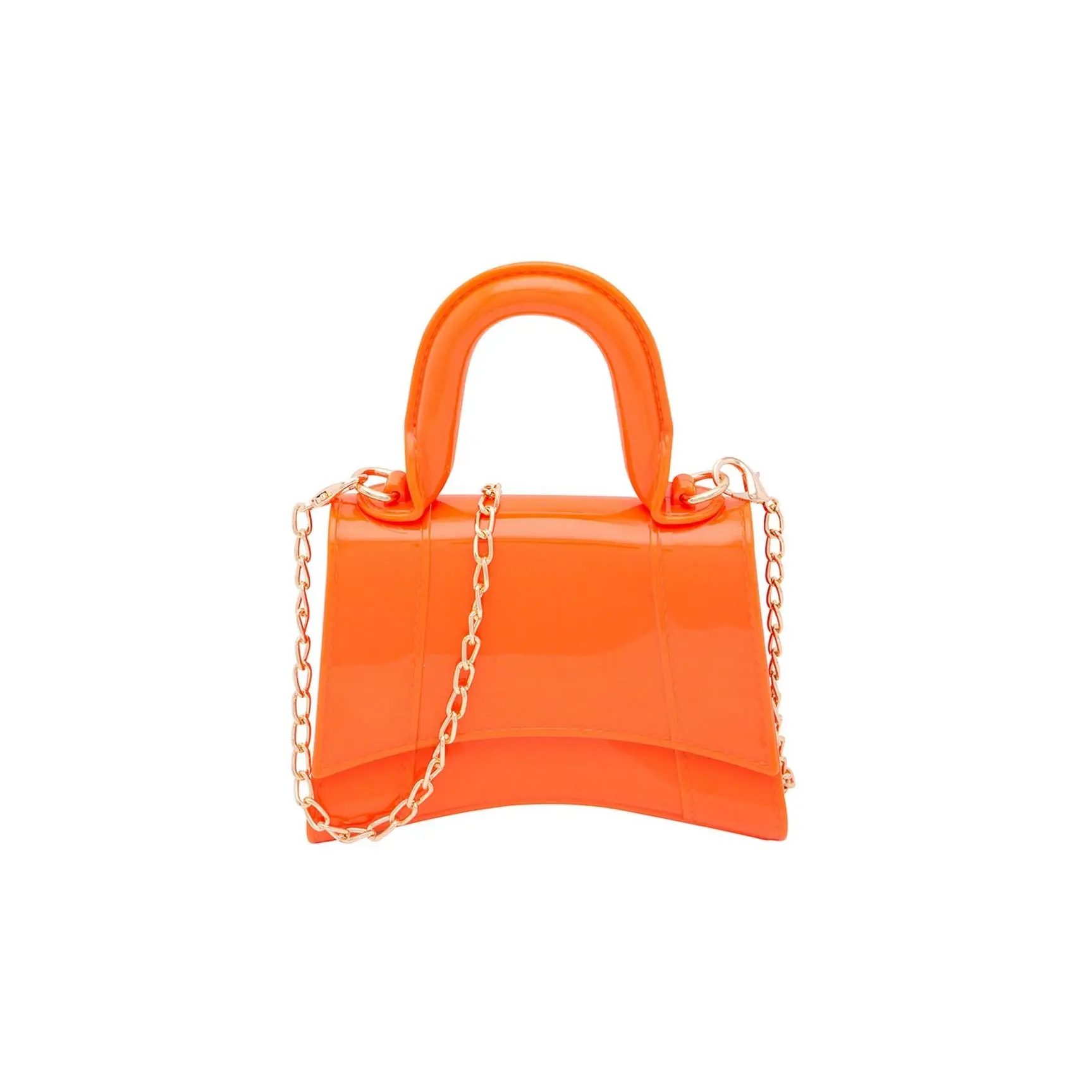 Women's Lightweight Mini Jelly Clutch Purse - Blue, Compact Design, Stylish Handles, Everyday Versatile Use