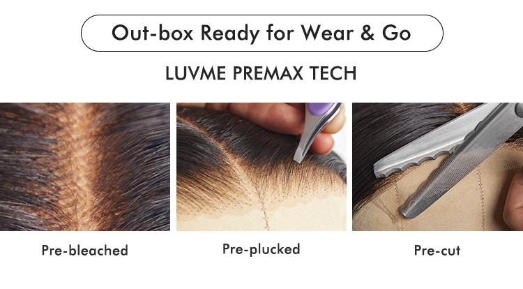 Luvme All Day Comfort Wig Glueless 7x6 Closure Pre Plucked Pre Bleached Pre Cut HD Lace Loose Body Wave Long Wig  Ready To Go