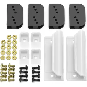 Door TuneUp Kit Compatible with Arrow Storage, Outdoor Slider Door Handle Replacement Parts for Shed Sliding Doors, Door Hardware Kit for Arrow Warehouse, White Handle