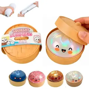 Glitter Dumpling, Glitter Dumpling Squishy with Box, Giant Decompression Squishy, ​​Dumpling Squishy