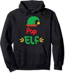 Pop Elf Family Matching Christmas Group Costume Gift Pullover Hoodie - Winniekemo Shop 34B07ZTQHTFP