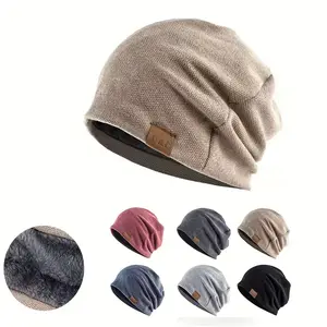 Spring Warm Beanies Knitted Solid Casual Brand Soft Knitting For Men And Women, Ideal Choice For Gifts