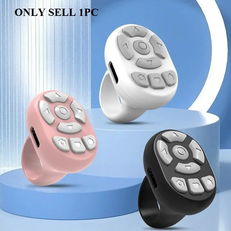 Wireless Remote Control Ring, 8-button Smartphone Camera Control Selfie Tool, Cellphone Selfie Accessory, Phone Accessory, Smartphone Mobile Accessories, Suitable for Various APP, Selfie Accessories for Gift