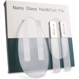 Glass Nail File,Nail Buffer Set Contains 2 Nano Glass Nail Files and 1 Nano Glass Foot File,Professional Manicure Set,Nail Files for Natural Nails Removing Calluses
