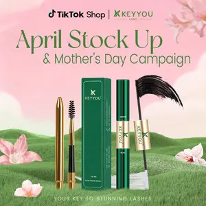 KEYYOU Waterproof Lash Bond & Seal 10ml with Mascara Brush- Eyelash Adhesive for Long-Lasting Makeup - Eyelashes Tiktok April Stock Up & Mother's Day Campaign