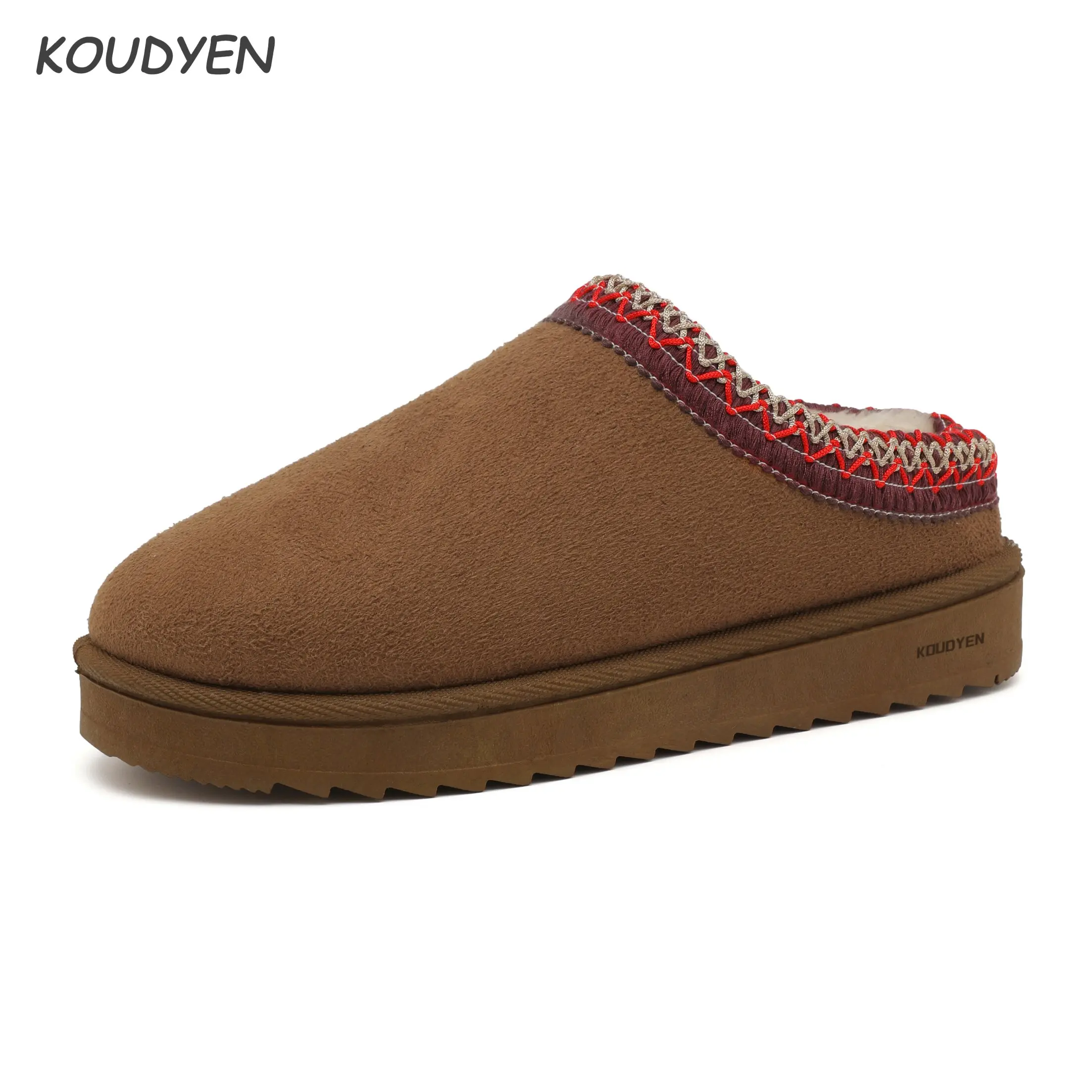 Women's Slippers Fuzzy Cozy Short Ankle Shoes Indoor and Outdoor Mules Furry Warm Snow Boot House Slippers for Woman Cute Fluffy Clogs