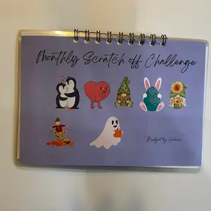 Monthly Scratch off Challenge book+Savings Challenge