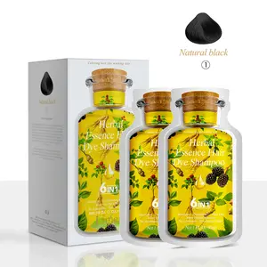 Limer,Natural Black, 6-in-1 Bubble Hair Dye Shampoo, Tintes de Cabello,Grey Coverage,Herbal Ingredients,Non-stained Skin,Long Lasting,Plant Haircare