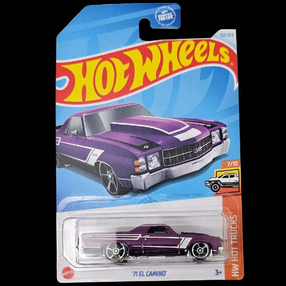 2024 Hot Wheels Diecast Metal Car - 71 El Camino Purple Collectible Model Car