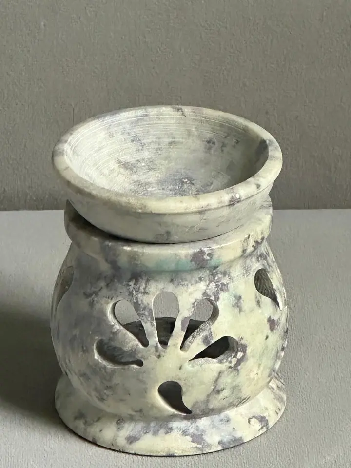 Hand Carved Stone Oil Burner