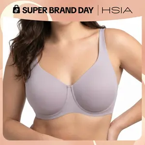 HSIA Esme Minimizer Bras for Women Plus Size Full Coverage No Padding Unlined T Shirt Bra Seamless Underwire Cool Comfort Daily Bras