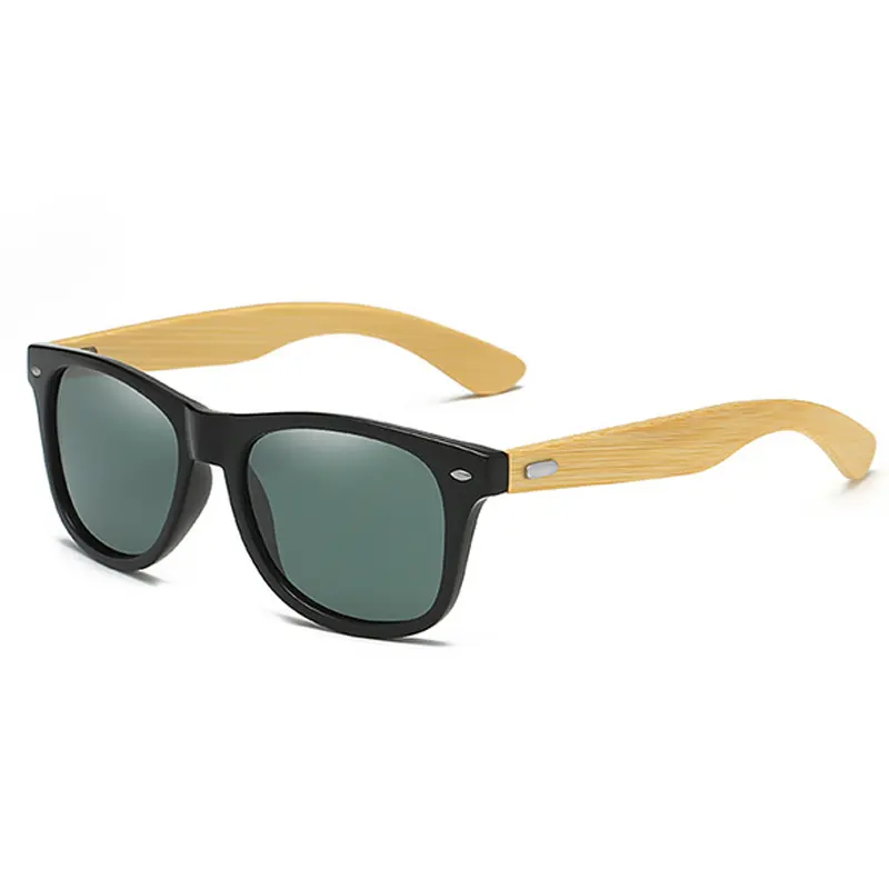 FHSY SHOP Men's Bamboo-Shaped Full Rim A-Frame Dark Sunglasses - 1 Pair, UV400 Protection, Polarized Lenses, Fashion Accessory - Ideal for Hiking, Casual Wear, Single Pair, Polarized Sunglasses, Dark Shades, A-Frame Men's Sunglasses, Eyewear Fashion